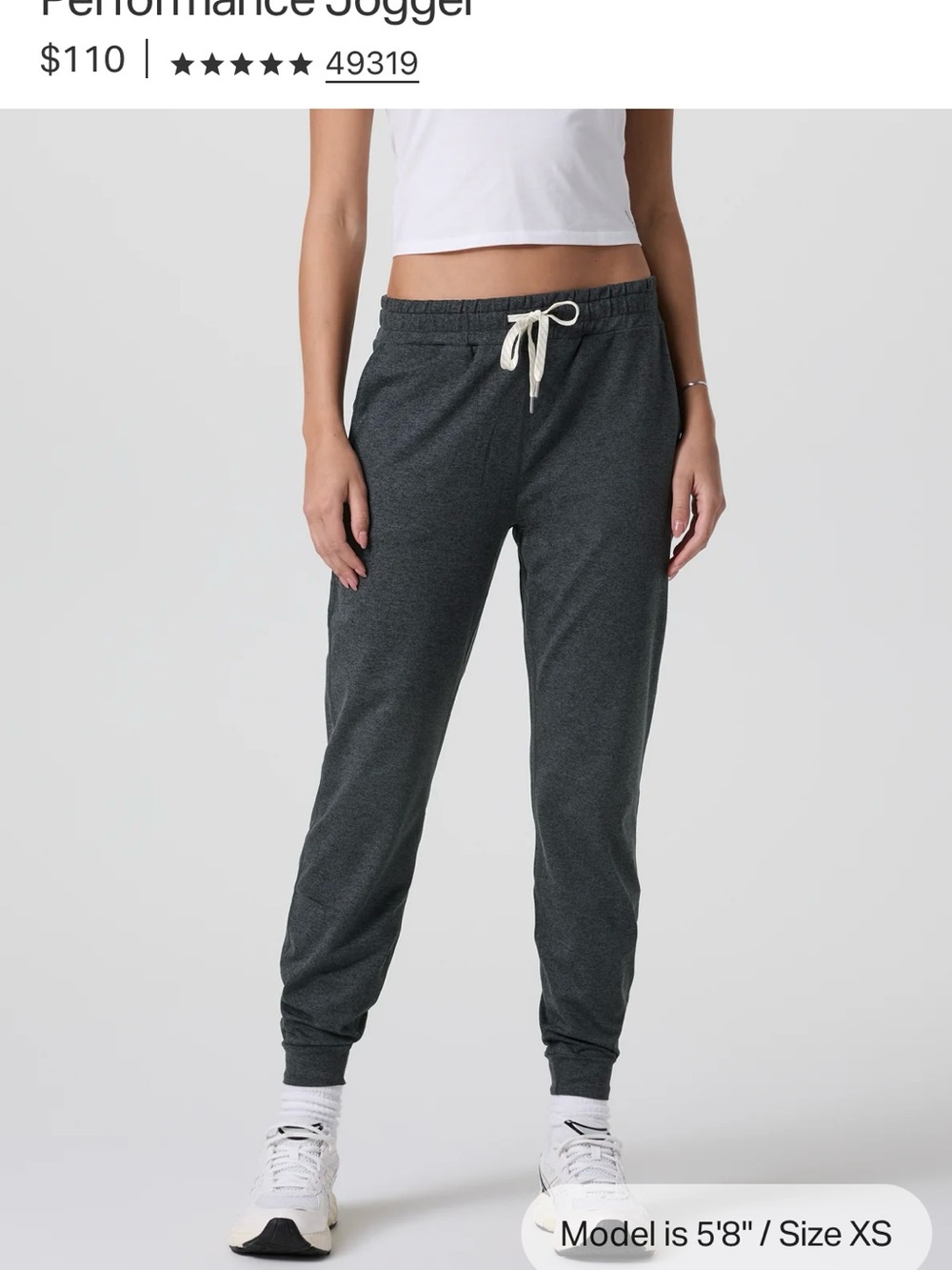 Vuori Dark Gray Performance Jogger Pants